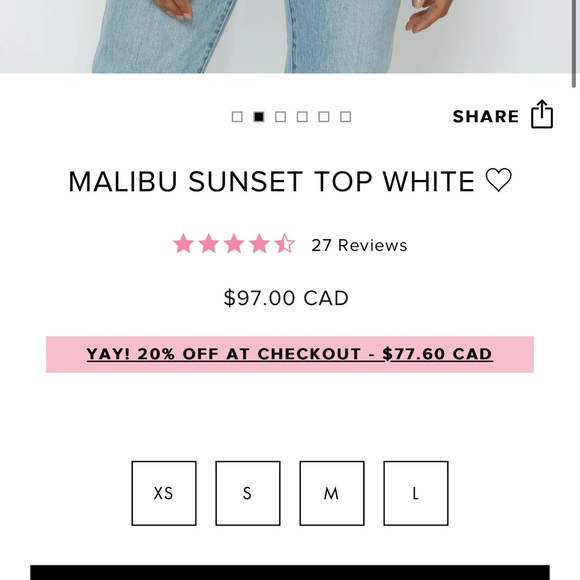 Malibu Sunset Top White from HelloMolly - Picture 3 of 4